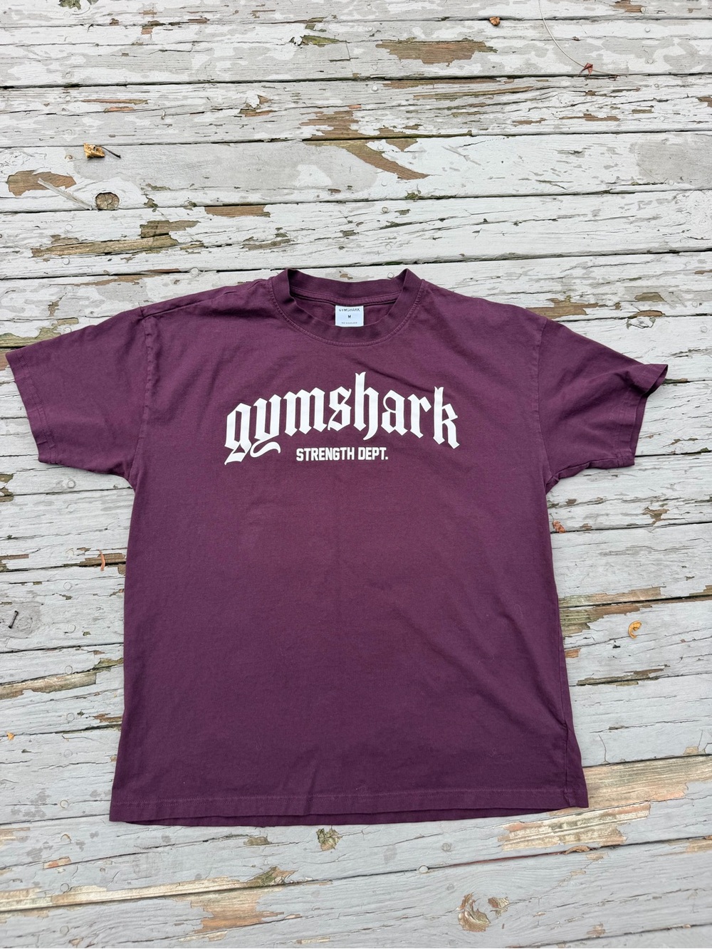 Gymshark Men's Tee — Plum Purple with White Logo - Picture 2 of 7